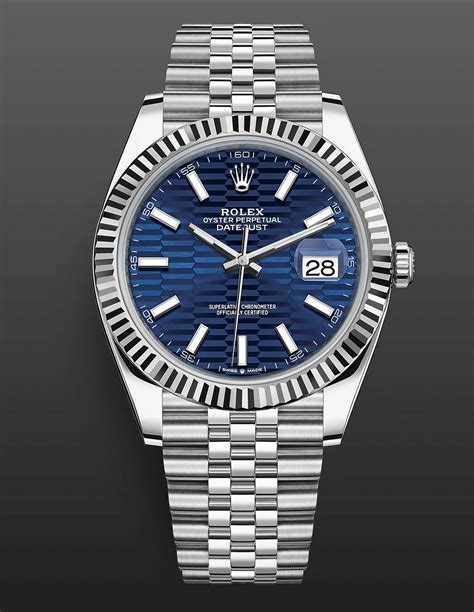 rolex datejust blue motif|rolex datejust 41mm blue dial.